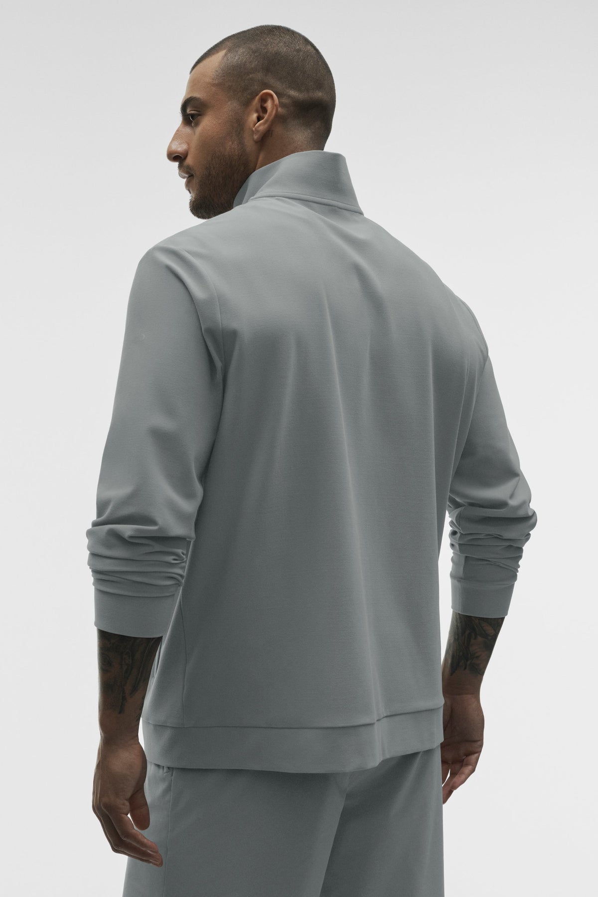 Conquer Max Mock Neck Full Zip - Monument