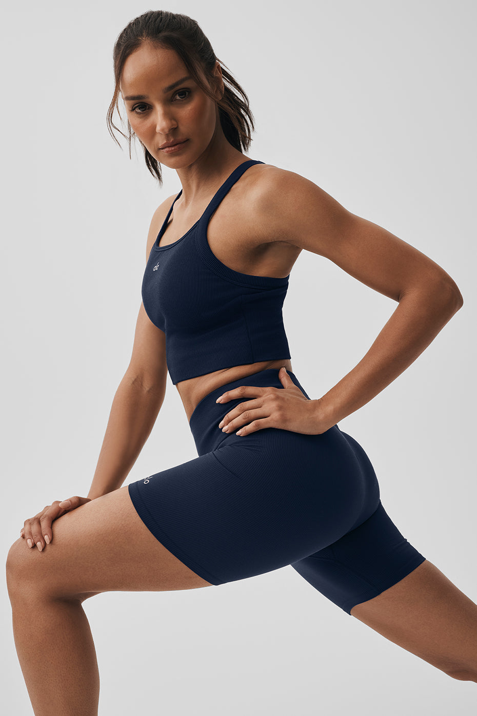 Seamless Ribbed Favorite Bra Tank - Navy